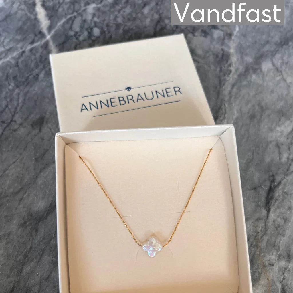 ANNEBRAUNER Firkløver Perle halskæde 18K Guldbelagt - Halskæde