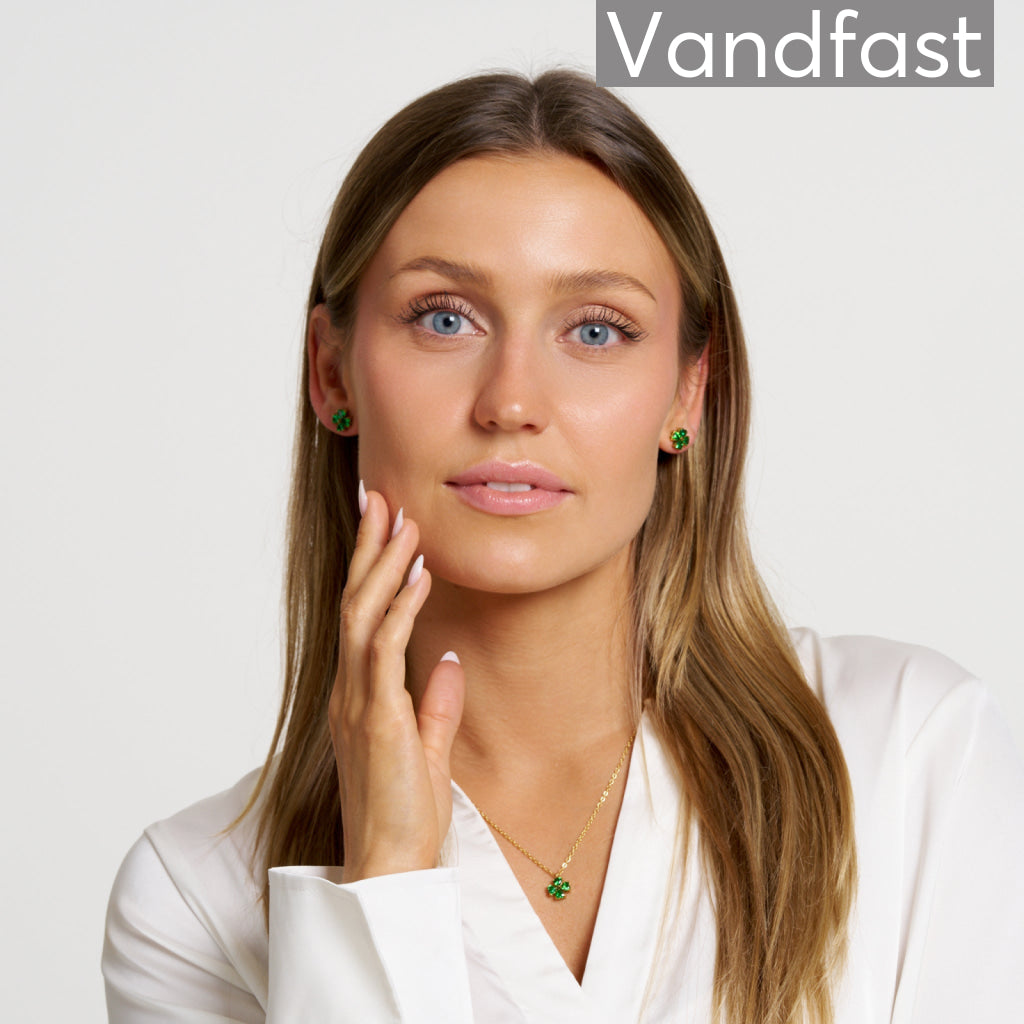 ANNEBRAUNER Firkløver Studs Øreringe 18K Guldbelagt