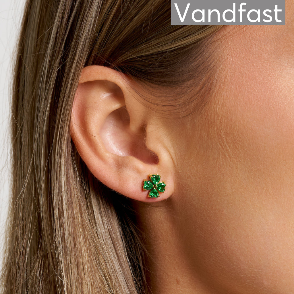 ANNEBRAUNER Firkløver Studs Øreringe 18K Guldbelagt