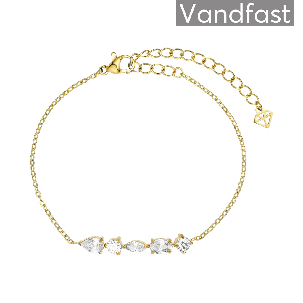 ANNEBRAUNER Five Zirconia Armbånd 18K Guldbelagt - Armbånd