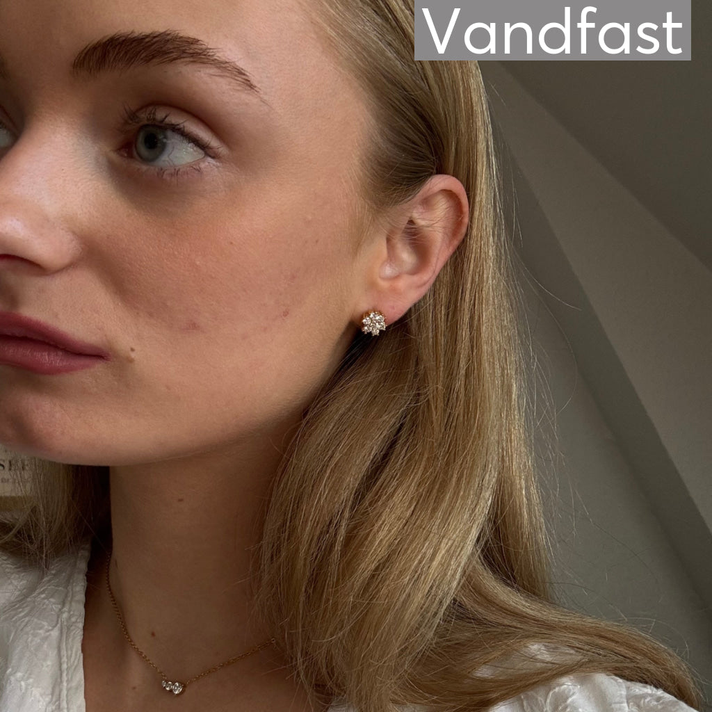 ANNEBRAUNER Flower Ørestikker 18K Guldbelagt - Ørering