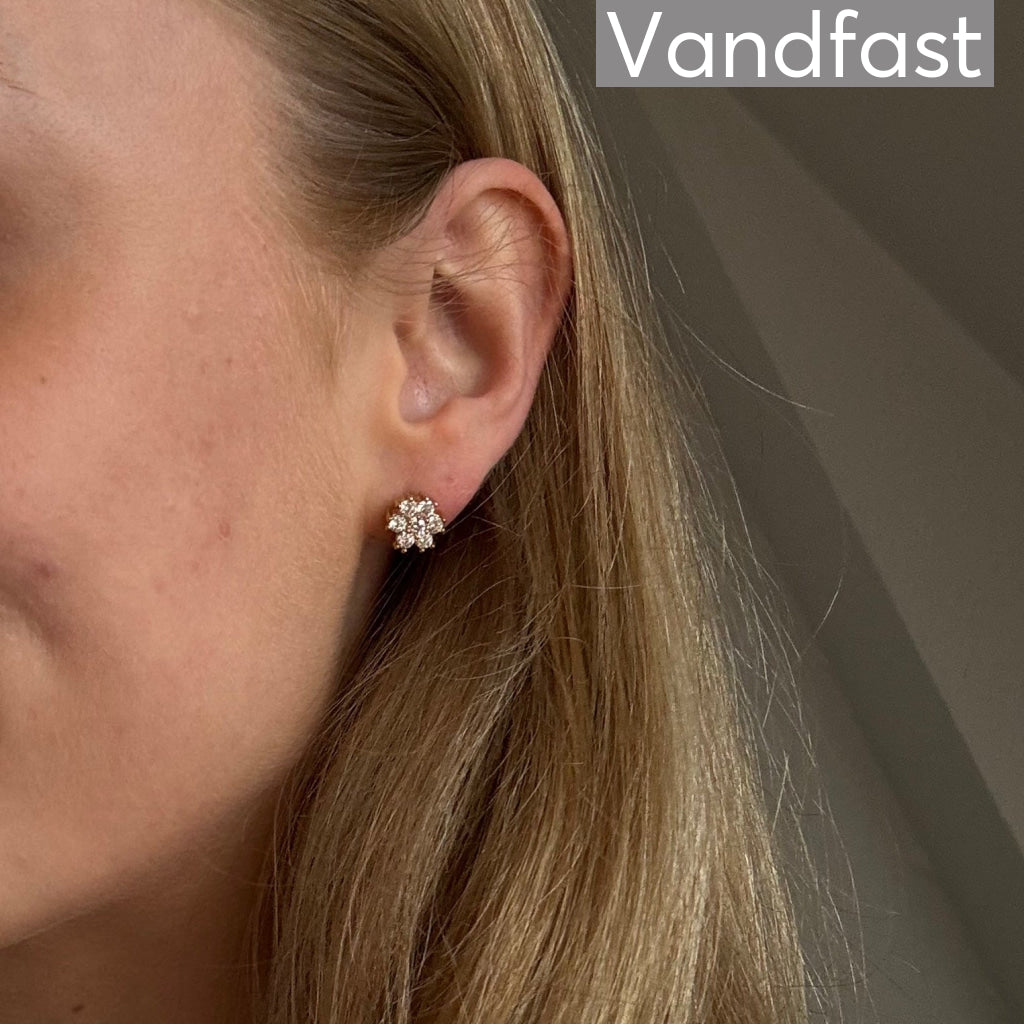 ANNEBRAUNER Flower Ørestikker 18K Guldbelagt - Ørering
