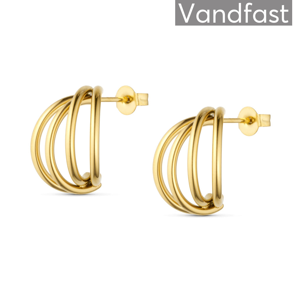 ANNEBRAUNER Four Creole Big Øreringe 18K Guldbelagt