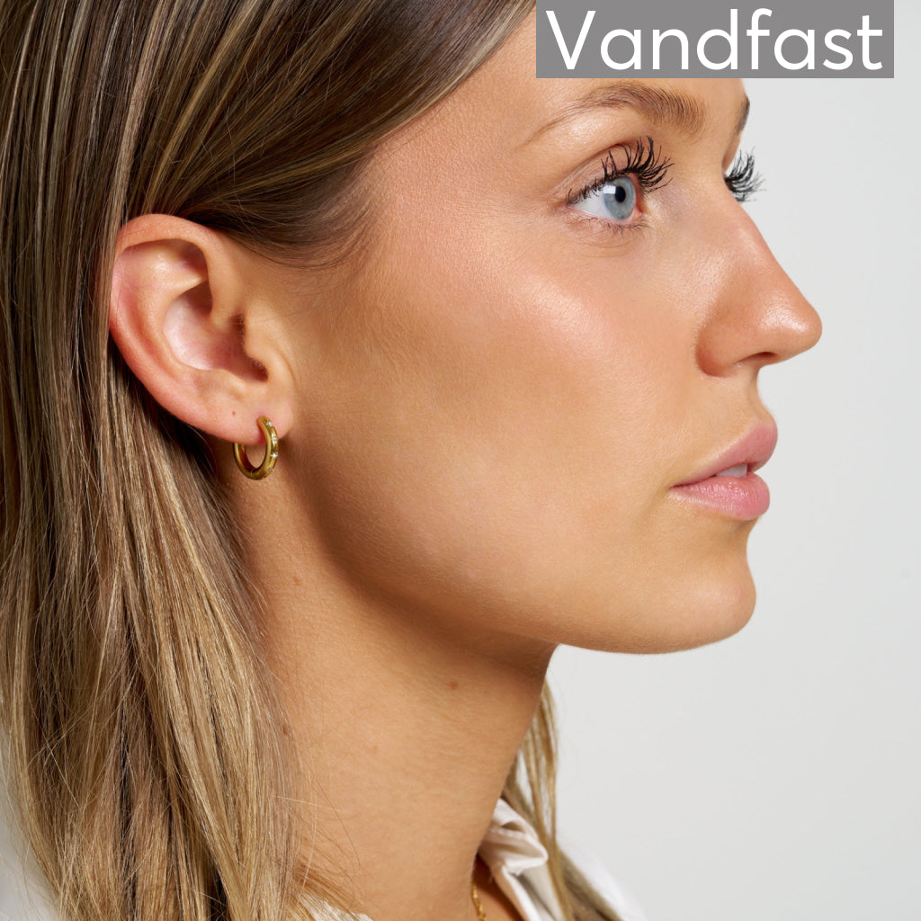 ANNEBRAUNER Golden Sun Creole 15 mm Øreringe 18K Guldbelagt