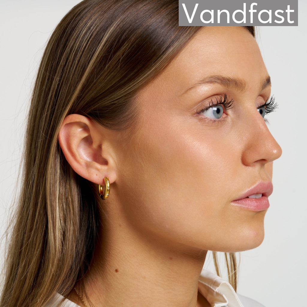 ANNEBRAUNER Golden Sun Creoler 20 mm Øreringe Guldbelagt