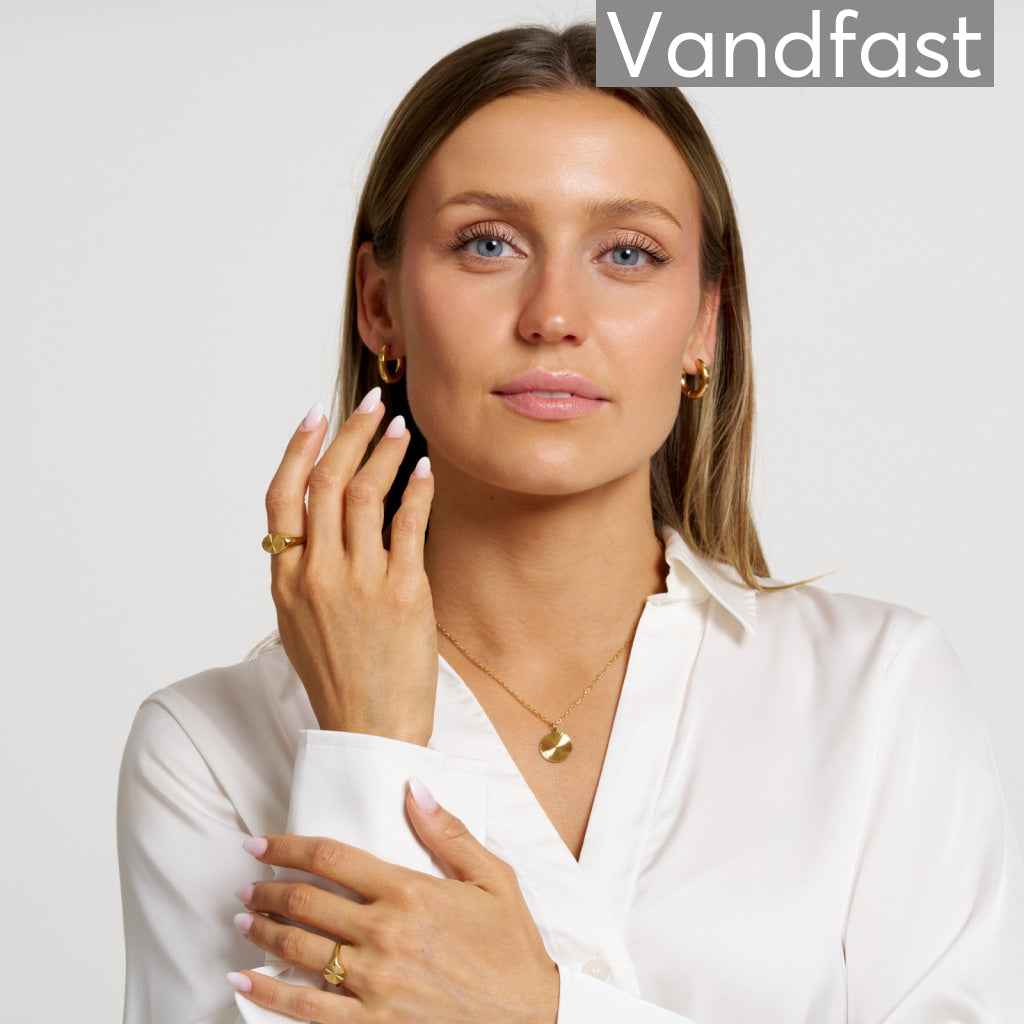 ANNEBRAUNER Golden Sun Creoler 20 mm Øreringe Guldbelagt