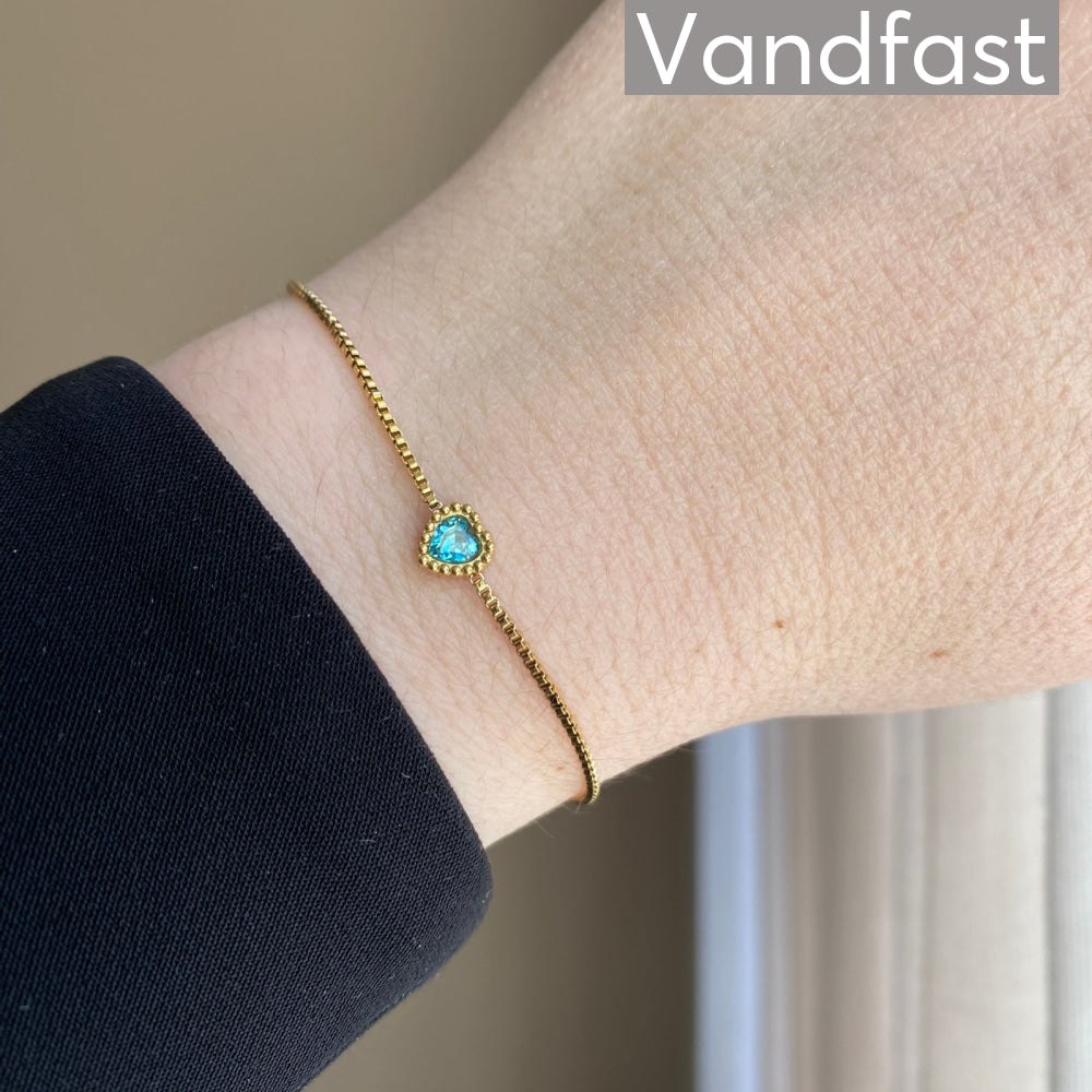 ANNEBRAUNER Heart Bracelet Aqua