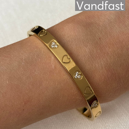 ANNEBRAUNER Heart Bangle Armbånd 18K Guldbelagt - Armbånd