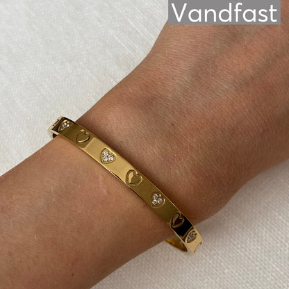 ANNEBRAUNER Heart Bangle Armbånd 18K Guldbelagt - Armbånd