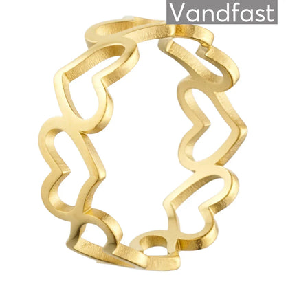 ANNEBRAUNER Hjerte ring 18K Guldbelagt - Ring