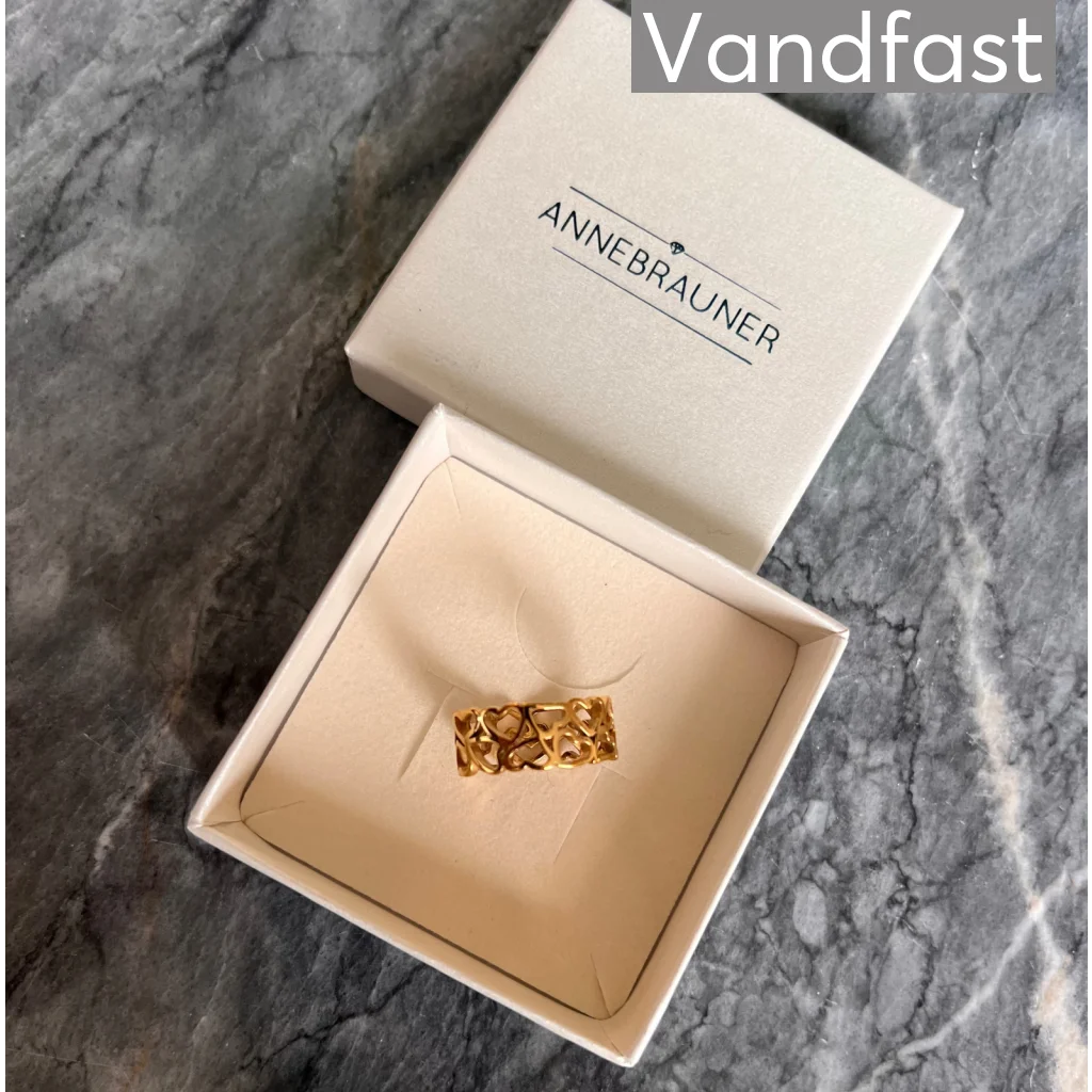 ANNEBRAUNER Hjerte Ring 18K Guldbelagt - Ring