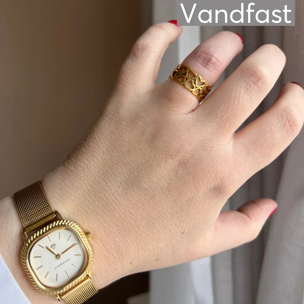ANNEBRAUNER Hjerte Ring 18K Guldbelagt - Ring