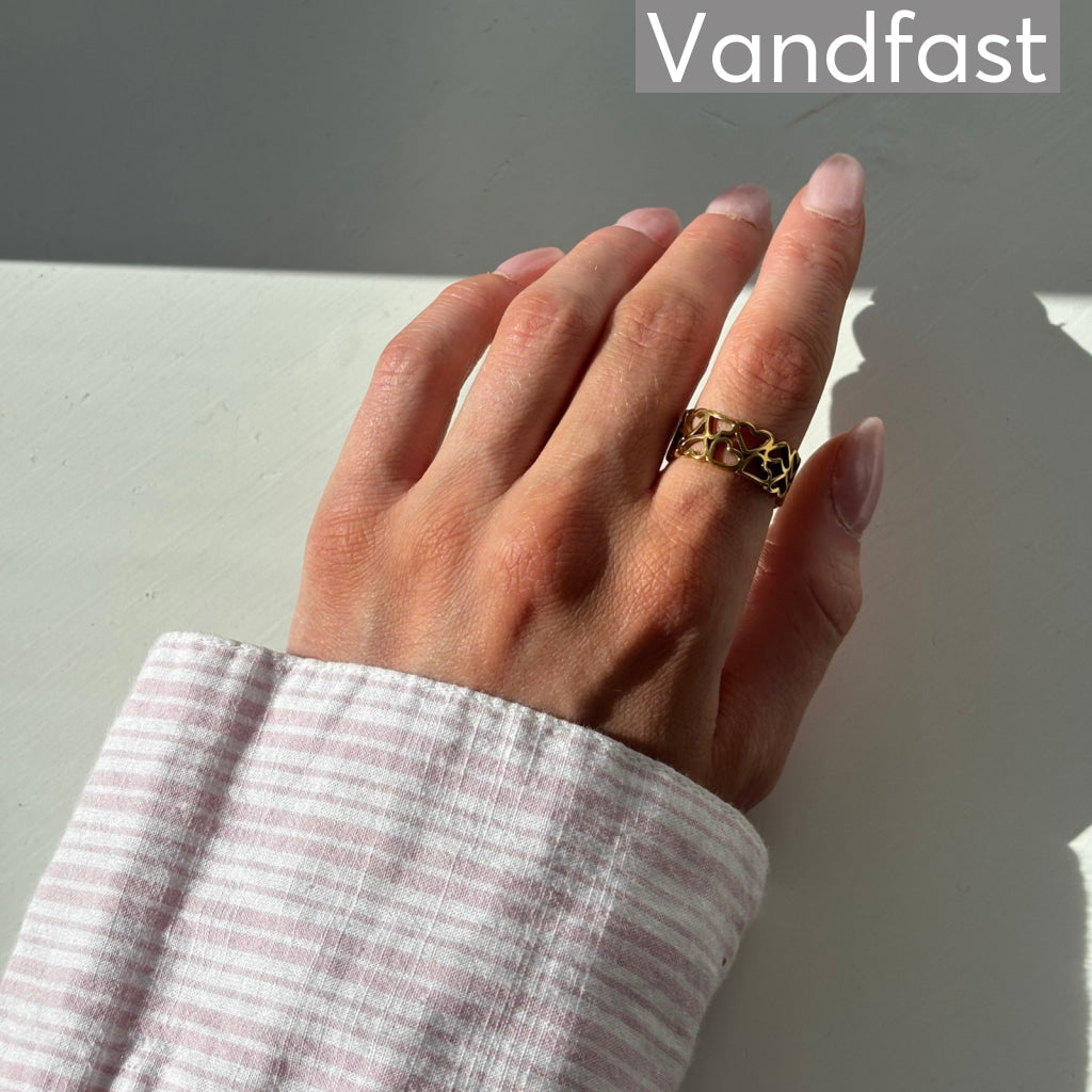 ANNEBRAUNER Hjerte Ring 18K Guldbelagt - Ring
