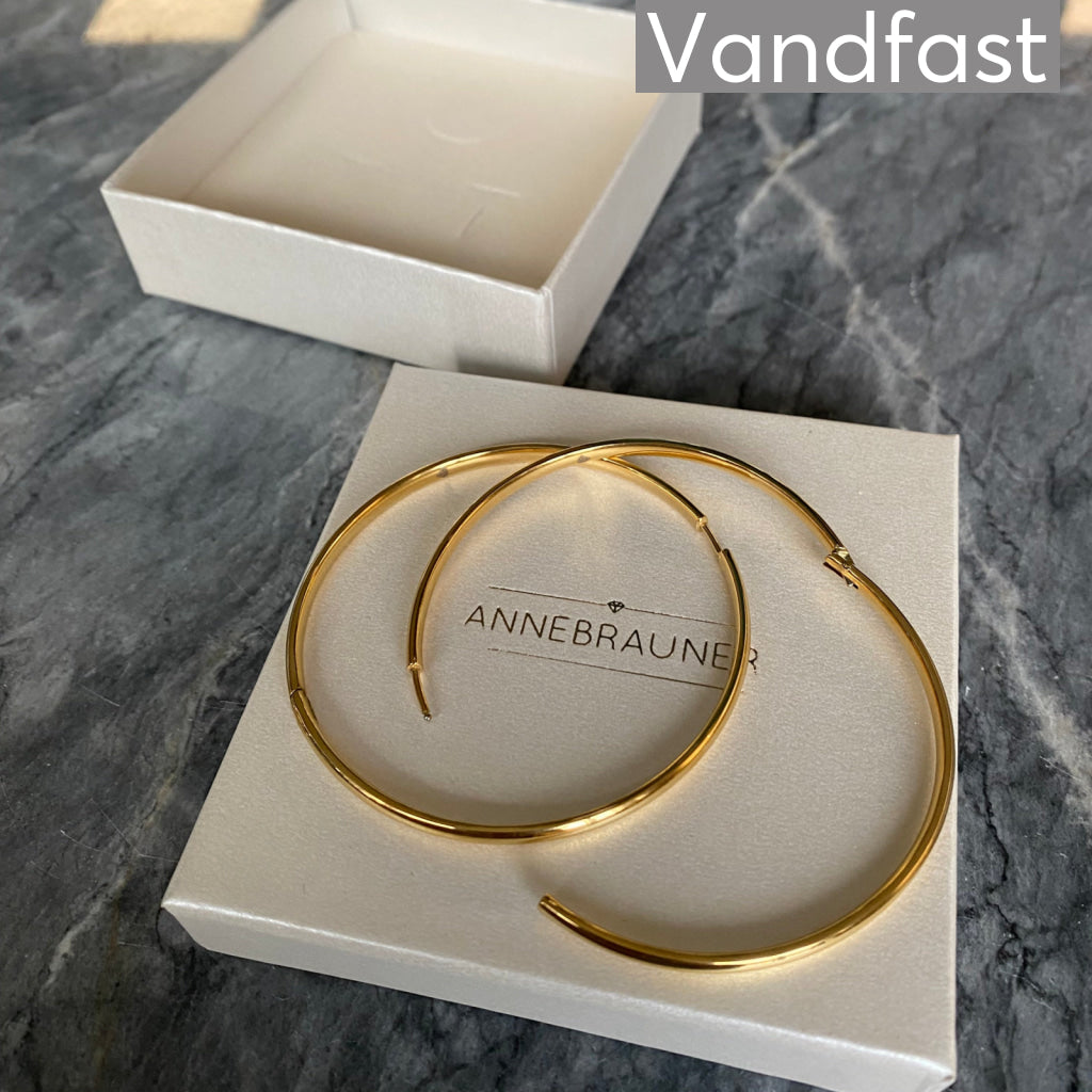 ANNEBRAUNER Hoops 60 mm 18K Guldbelagt