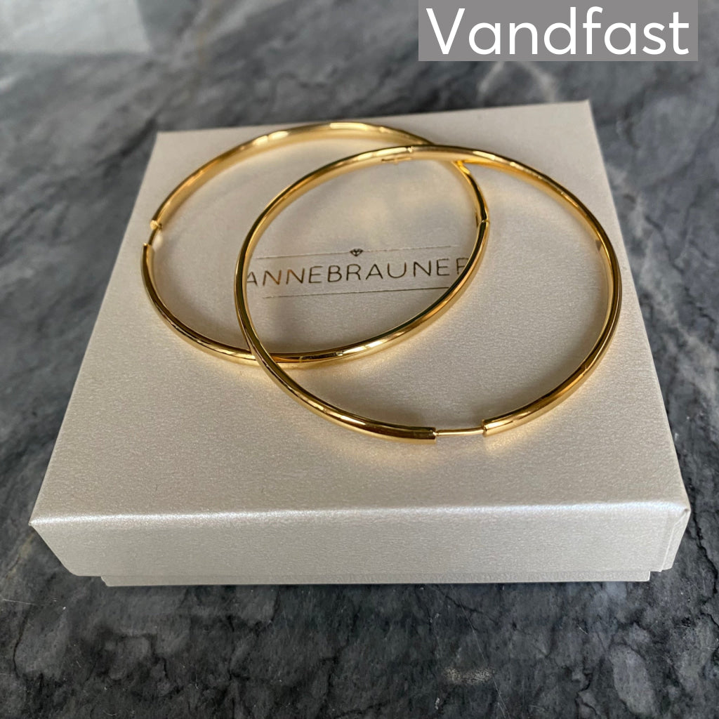 ANNEBRAUNER Hoops 60 mm 18K Guldbelagt