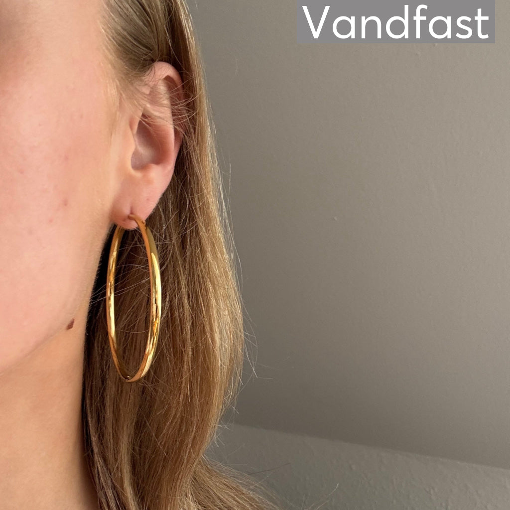 ANNEBRAUNER Hoops 60 mm 18K Guldbelagt - Ørering