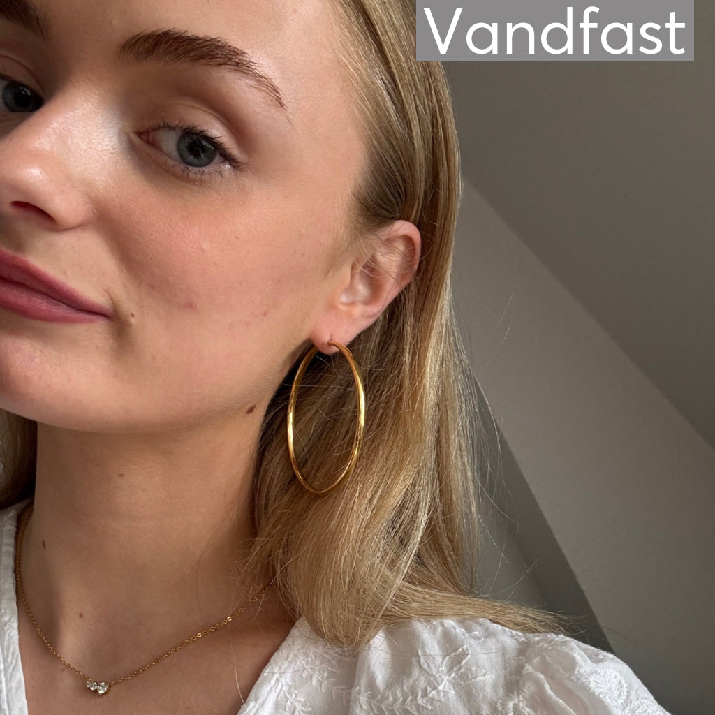 ANNEBRAUNER Hoops 60 mm 18K Guldbelagt - Ørering