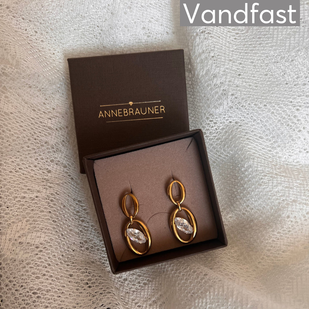 ANNEBRAUNER Kennedy Zirconia Øreringe 18K Guldbelagt - Ørering