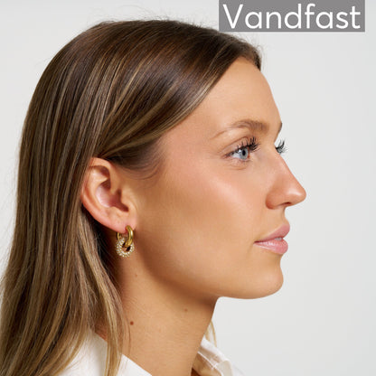 ANNEBRAUNER Lausanne Clear Øreringe 18K Guldbelagt