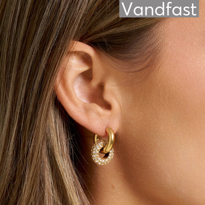 ANNEBRAUNER Lausanne Clear Øreringe 18K Guldbelagt