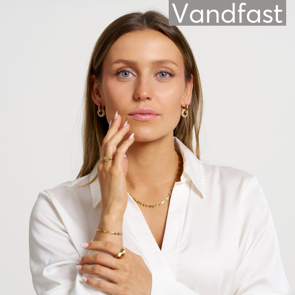 ANNEBRAUNER Lausanne Clear Øreringe 18K Guldbelagt