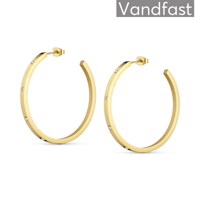 ANNEBRAUNER Linnea Creole Big Øreringe 18K Guldbelagt