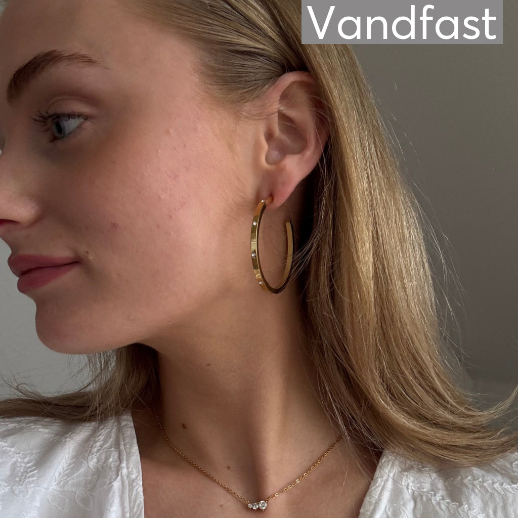 ANNEBRAUNER Linnea Creole Big Øreringe 18K Guldbelagt - Ørering