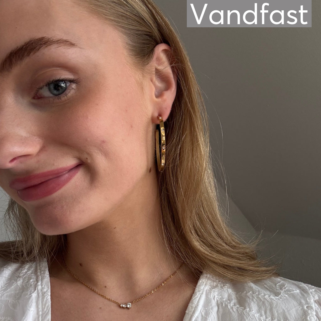 ANNEBRAUNER Linnea Creole Big Øreringe 18K Guldbelagt - Ørering