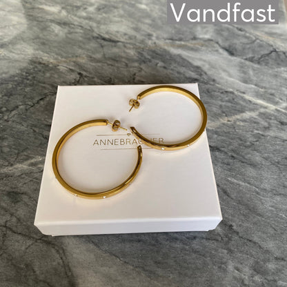ANNEBRAUNER Linnea Creole Big Øreringe 18K Guldbelagt