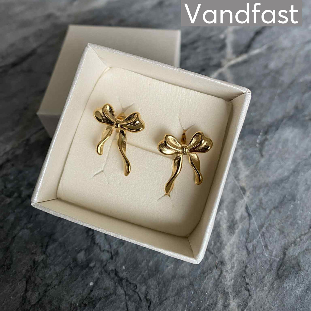 ANNEBRAUNER Lovely Bow Øreringe 18K Guldbelagt