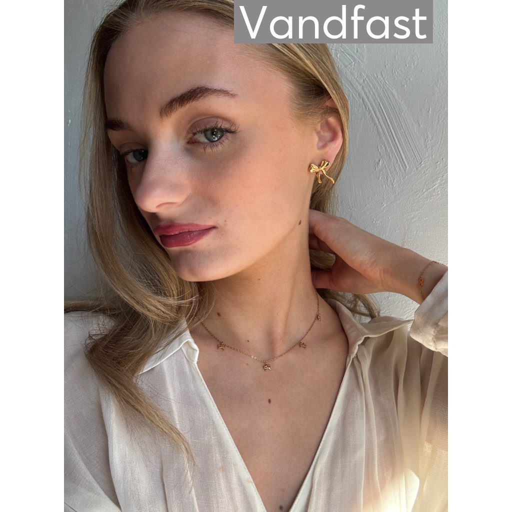 ANNEBRAUNER Lovely Bow Øreringe 18K Guldbelagt - Ørering