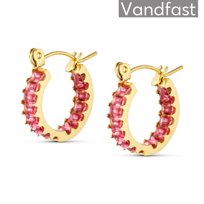 ANNEBRAUNER Luxury Hot Pink Øreringe 18K Guldbelagt