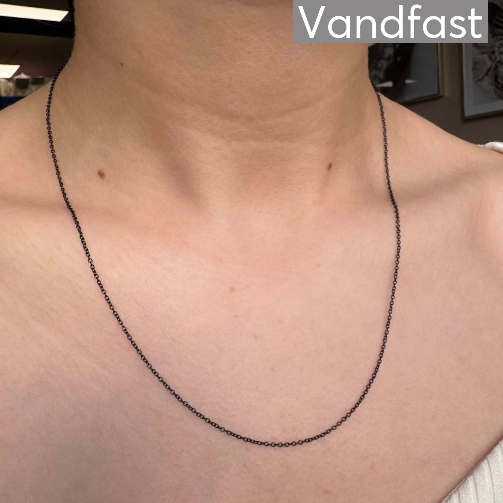 Annebrauner Necklace Black 50 Cm + 7