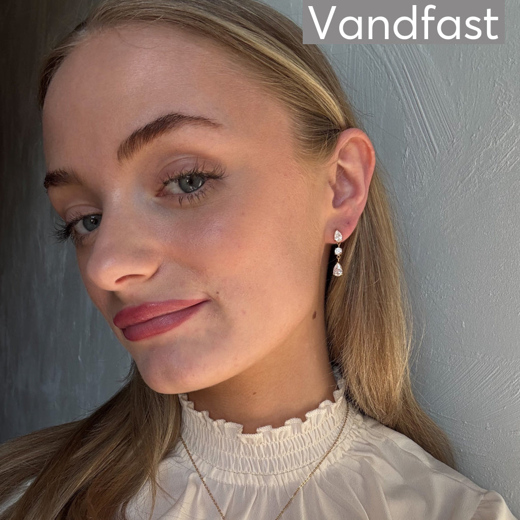 ANNEBRAUNER Nova Zirconia Øreringe 18K Guldbelagt - Ørering