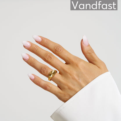 ANNEBRAUNER Oval Sun Ring 18K Guldbelagt