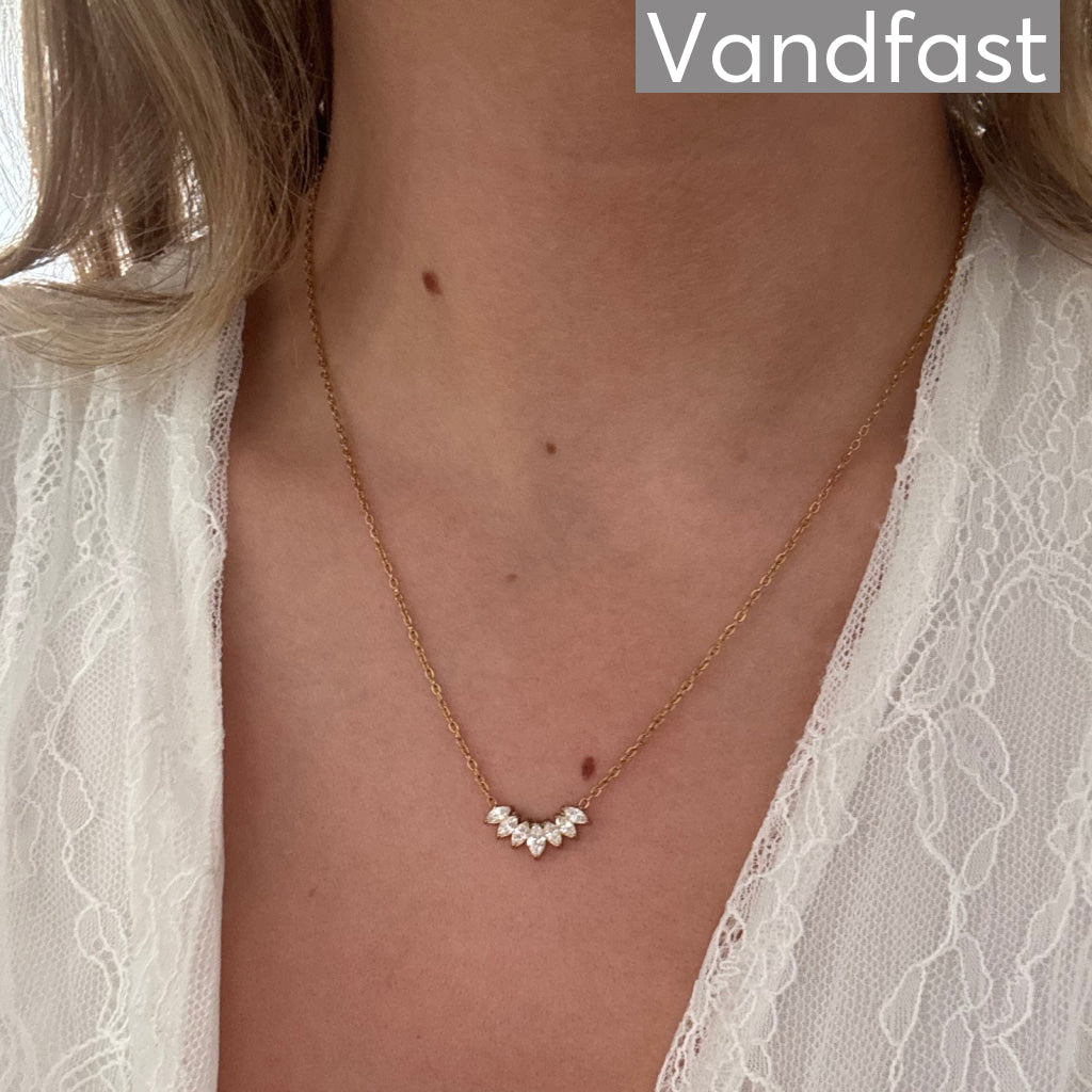 ANNEBRAUNER Oval Zirconia Halskæde 18K Guldbelagt - Halskæde