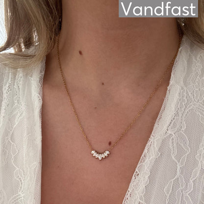 ANNEBRAUNER Oval Zirconia Halskæde 18K Guldbelagt - Halskæde