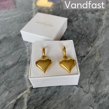 ANNEBRAUNER Palermo Heart Creole Øreringe 18K Guldbelagt