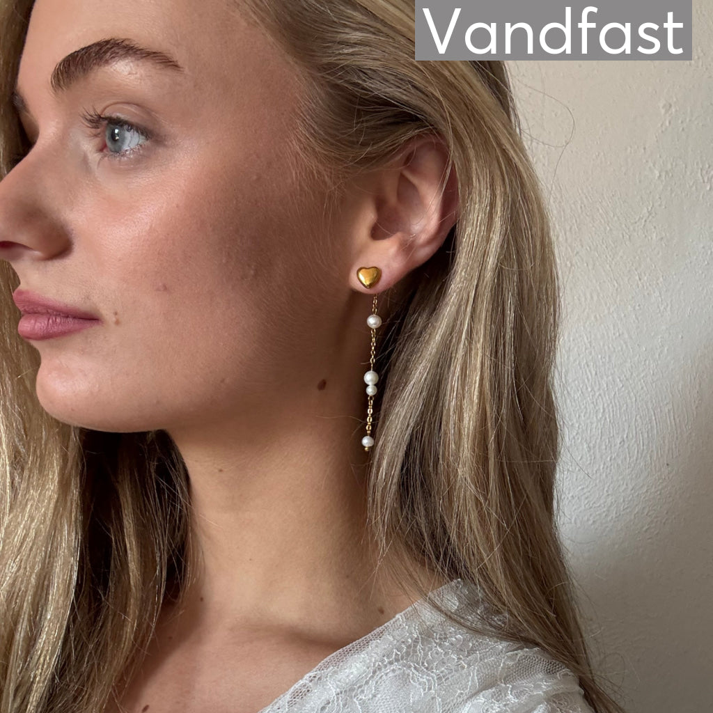 ANNEBRAUNER Palermo Pearl Love Øreringe 18K Guldbelagt - Ørering