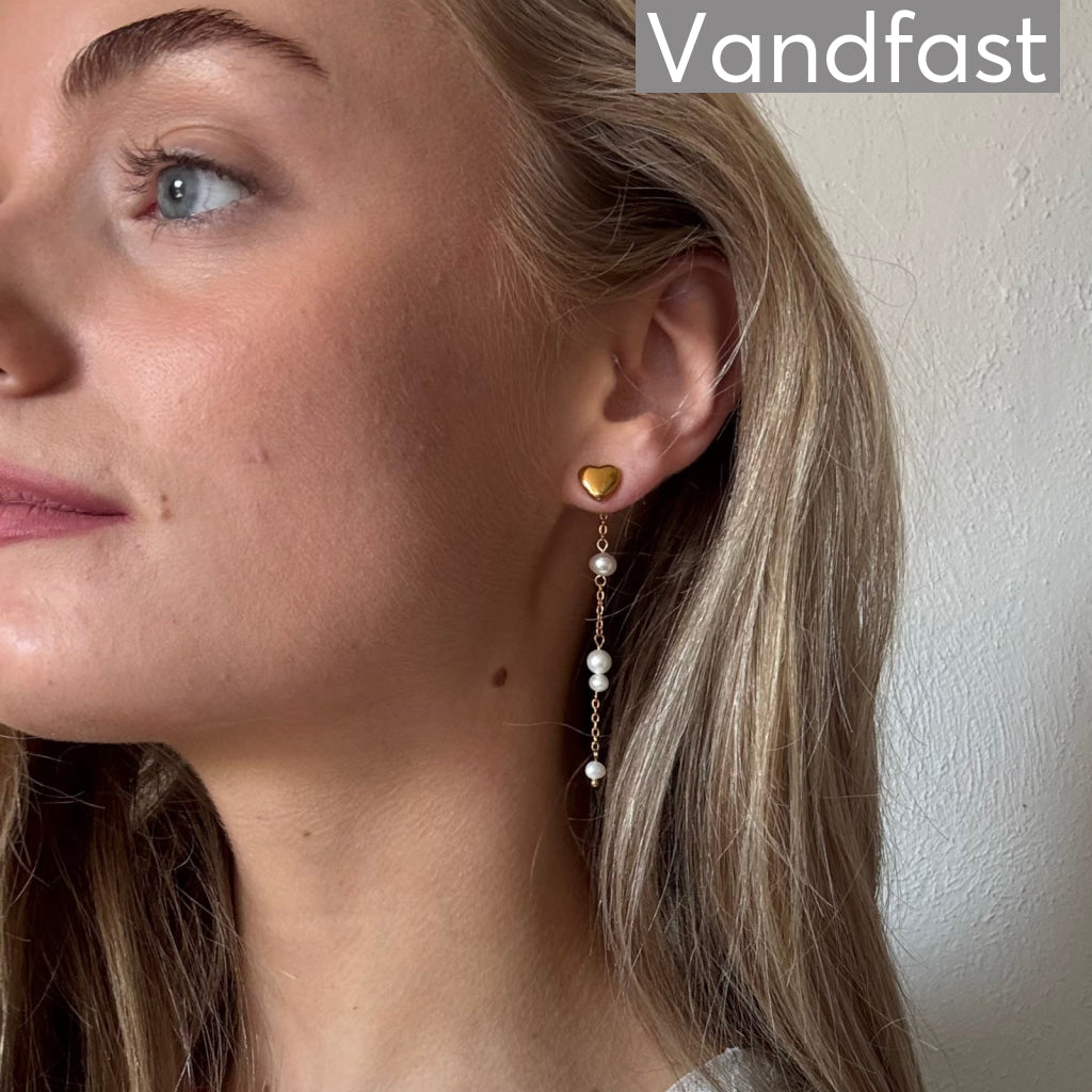 ANNEBRAUNER Palermo Pearl Love Øreringe 18K Guldbelagt - Ørering