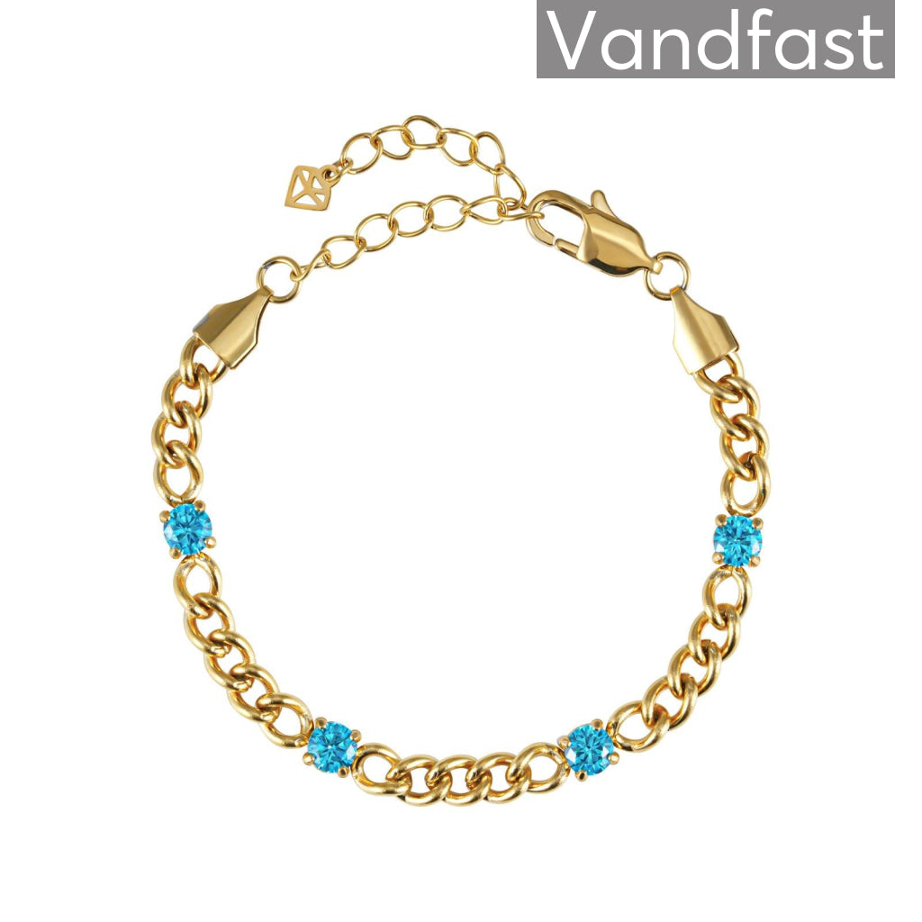 Annebrauner Panzer Aquamarine Bracelet