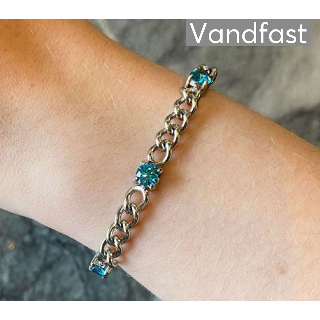Annebrauner Panzer Aquamarine Bracelet