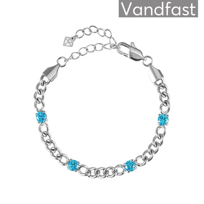 Annebrauner Panzer Aquamarine Bracelet