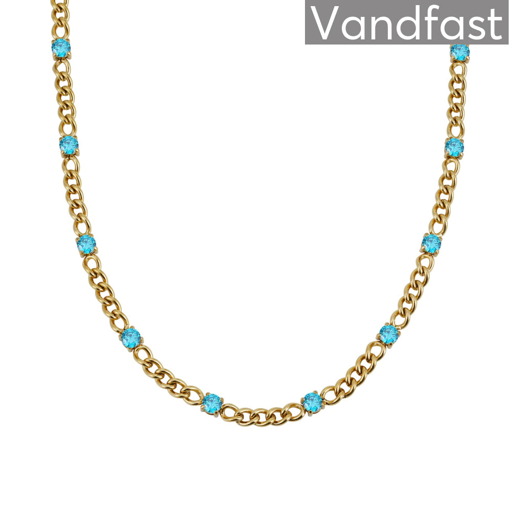 Annebrauner Panzer Necklace Aquamarine