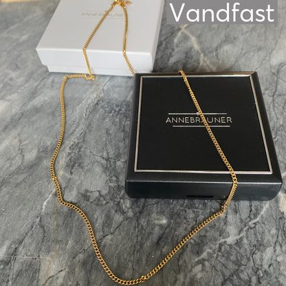 ANNEBRAUNER Panzer Halskæde 60 cm 18K Guldbelagt