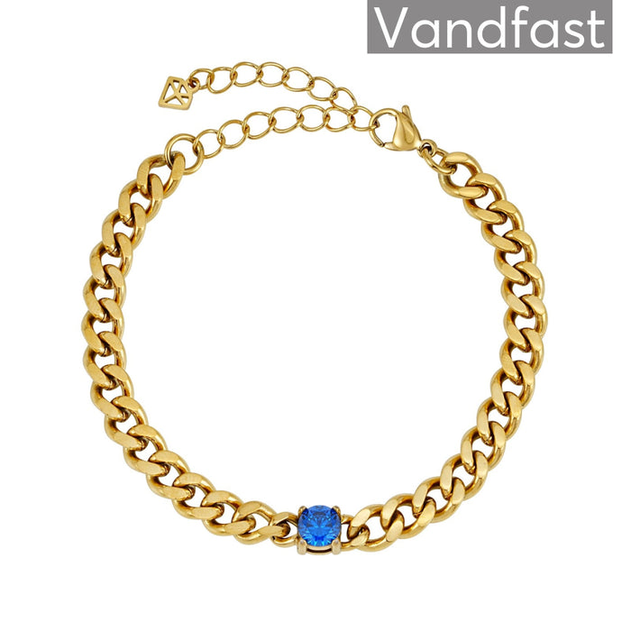 Annebrauner Panzer Sapphire Blue Bracelet