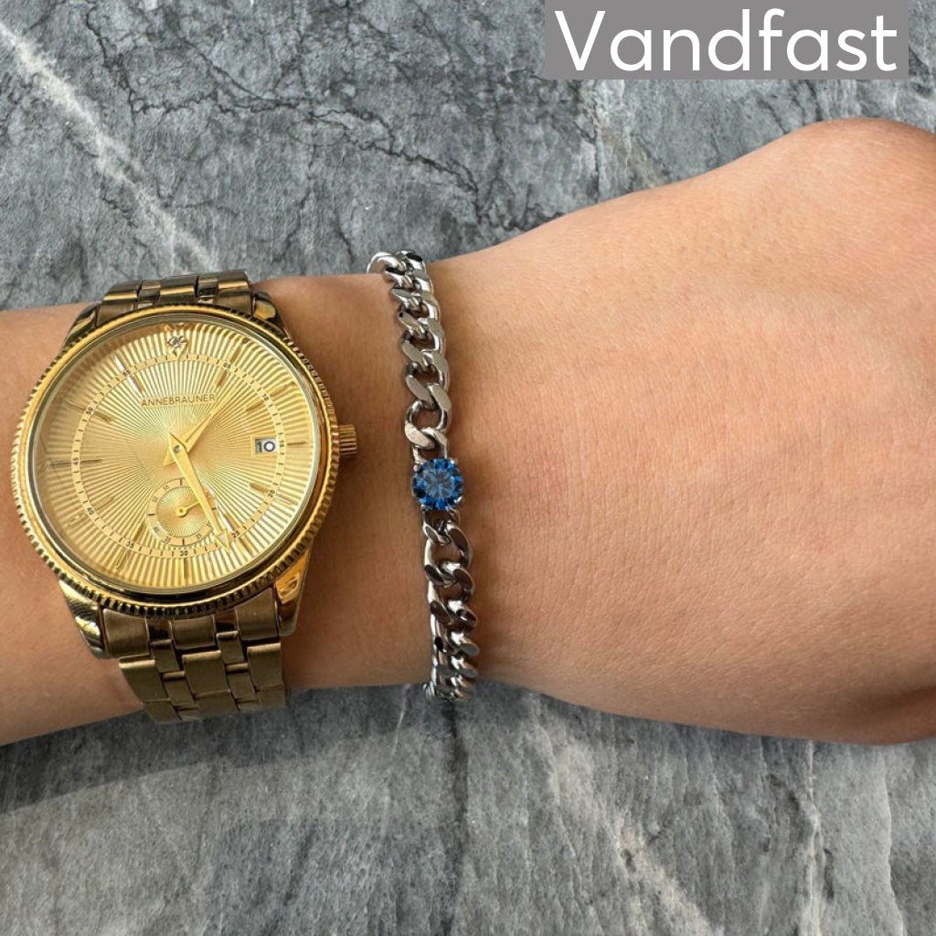 Annebrauner Panzer Sapphire Blue Bracelet