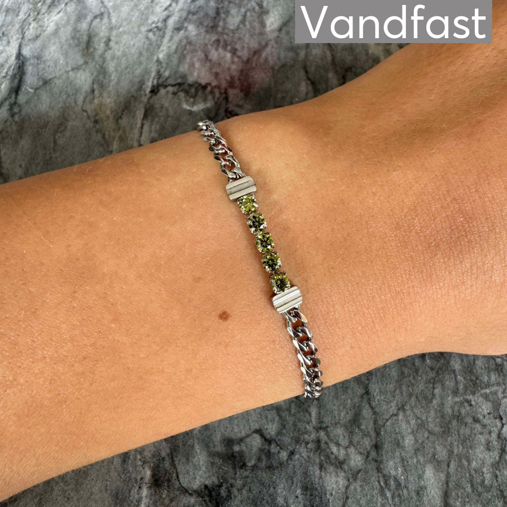 Annebrauner Panzer Tennis Peridot Bracelet