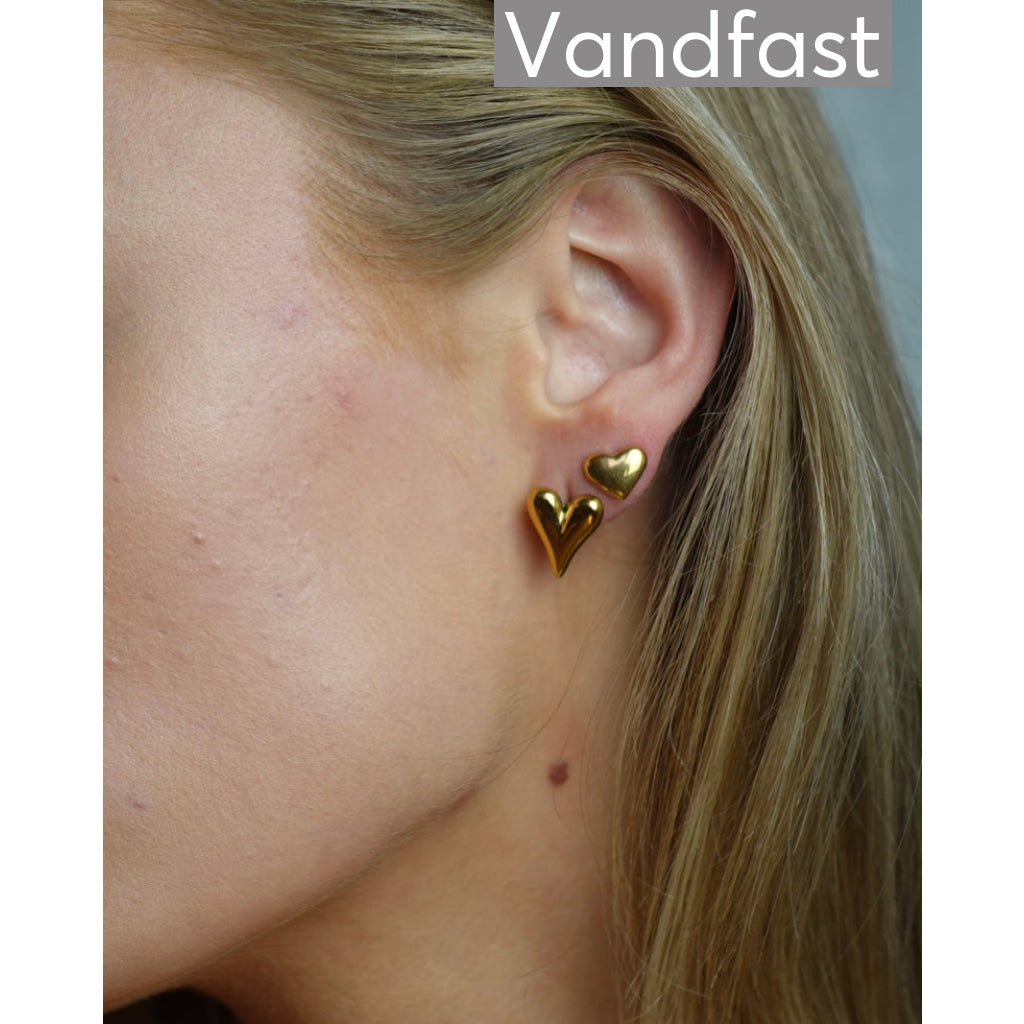 ANNEBRAUNER Kenya Heart Studs Øreringe 18K Guldbelagt