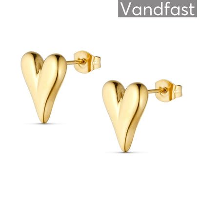 ANNEBRAUNER Kenya Heart Studs Øreringe 18K Guldbelagt